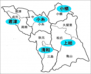 五つの町村への合併