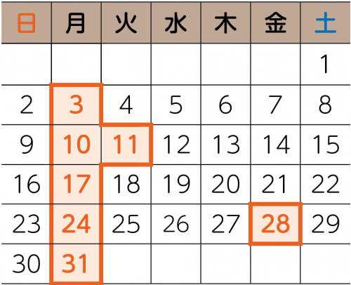 休館日
