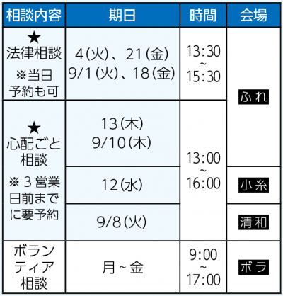 日程表