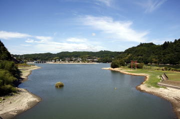 亀山湖畔公園（月毛地区）からの景色