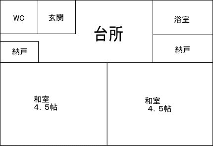 平山団地の間取り図