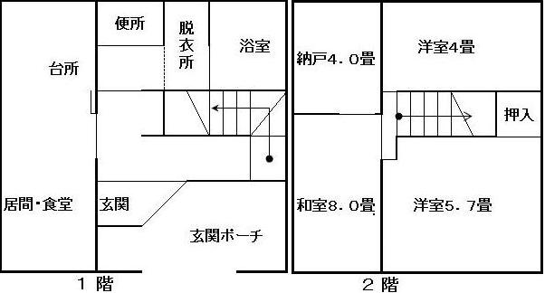 外箕輪団地（B）の間取り図