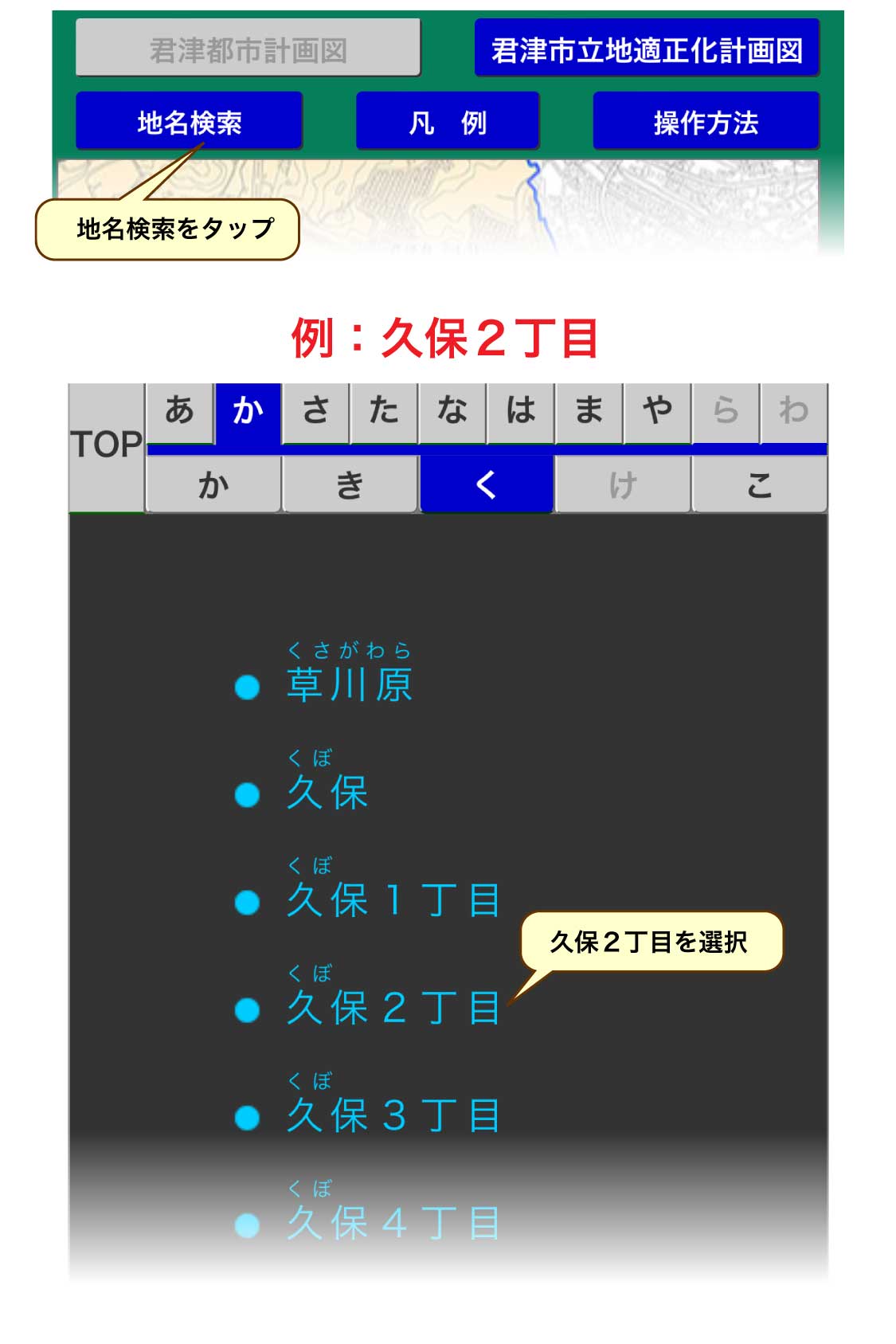 操作方法画面
