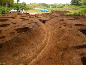 鹿島台遺跡の発掘調査風景