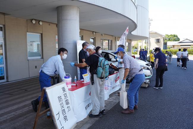 体験型訓練（東京電力による防災啓発）の様子