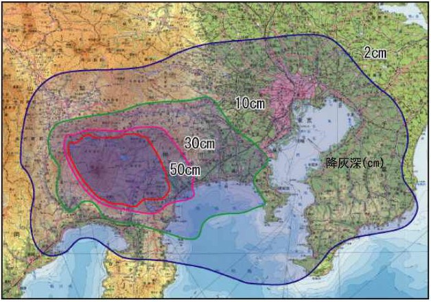 降灰可能性マップ