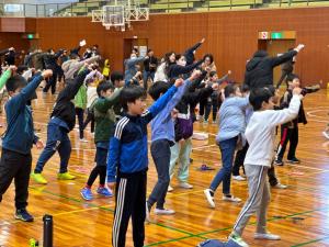 エアロビクスで準備体操