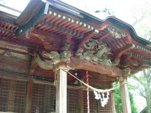 向拝部分の彫刻
