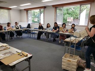 マクラメ制作の様子