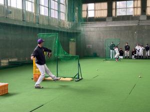 バッティング練習の様子