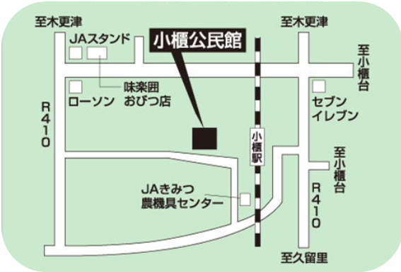 小櫃公民館の地図