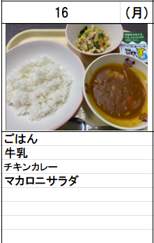 今日の給食