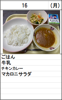 今日の給食