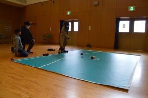 ボッチャ体験の様子