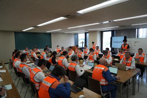 災害対策本部訓練の写真