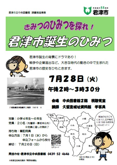 君津市誕生のひみつポスター