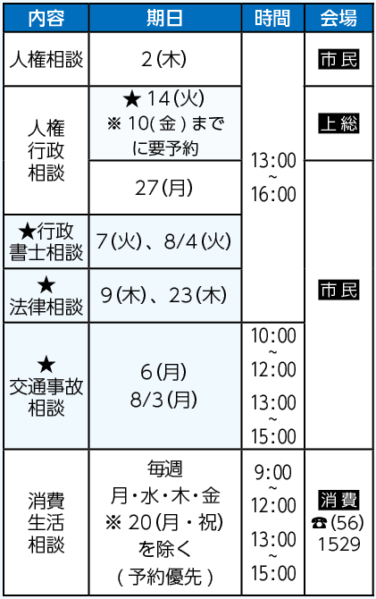 日程表