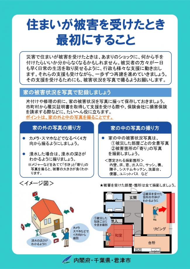 住まいが被害を受けたとき 最初にすること