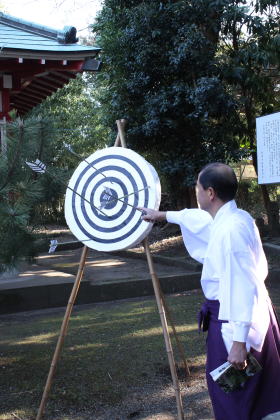 的を射た矢を数える