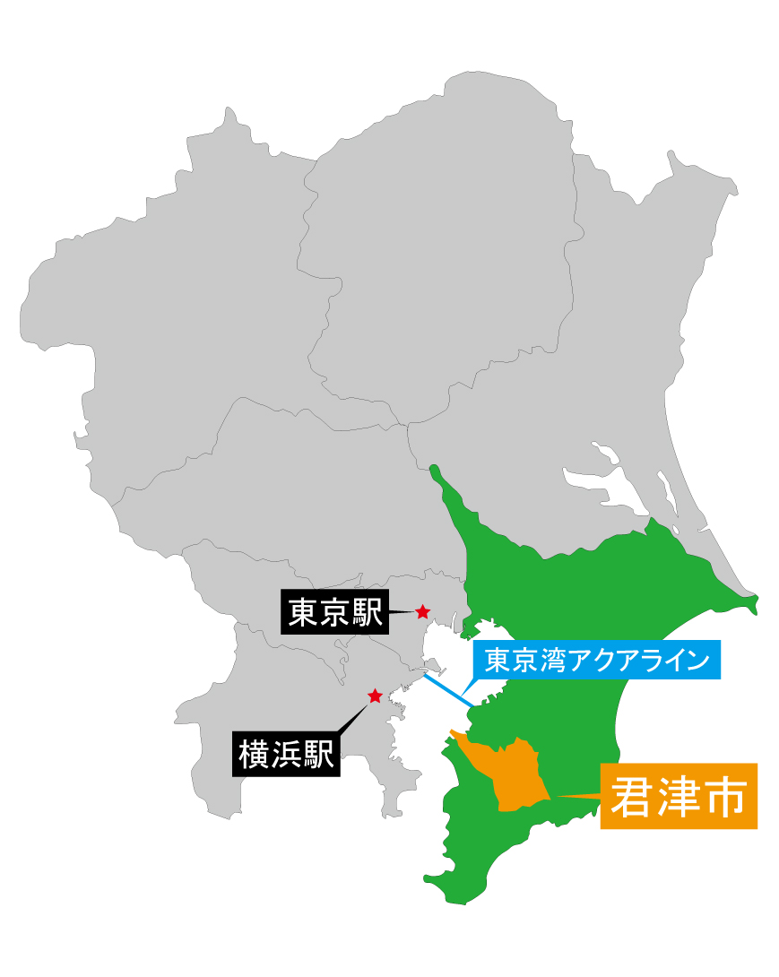 君津周辺の地図