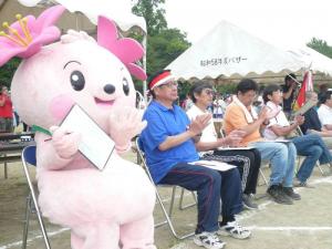 応援合戦の審査員もやらせてもらったの！