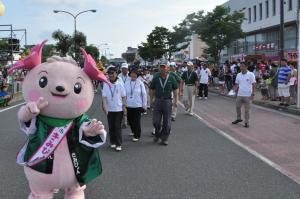 お祭り用のはっぴ姿でも登場したよ！