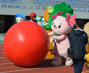 今年は、赤組で出場したよ！