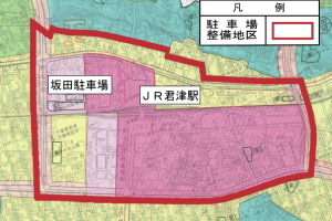 駐車場整備地区の区域図です。