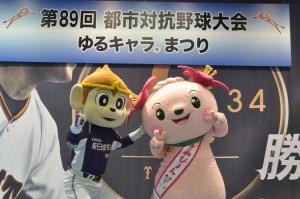 きみぴょんとマジッキーのゆるキャラまつりの写真