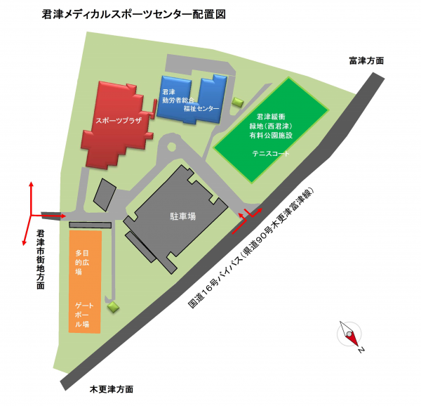 メディカルスポーツセンターの配置図です。