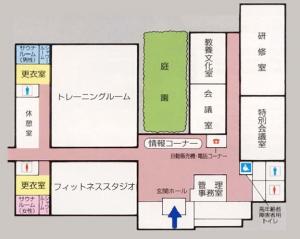 君津勤労者総合福祉センター館内の案内図